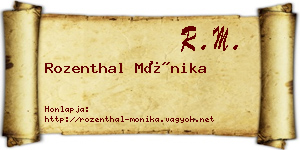 Rozenthal Mónika névjegykártya